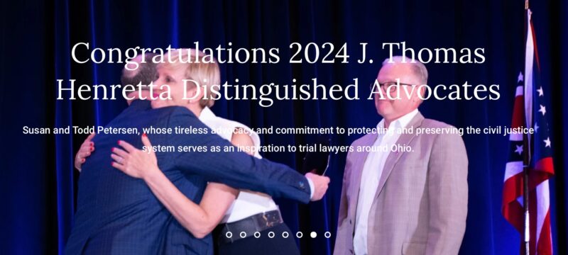 Celebrating Excellence: Todd and Susan Petersen Honored with the J. Thomas Henretta Distinguished Advocate Award